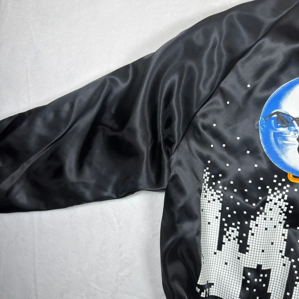 Vintage Pla-Jac McDonalds Mac Tonight Satin Jacket Black Varsity‎ Bomber Small